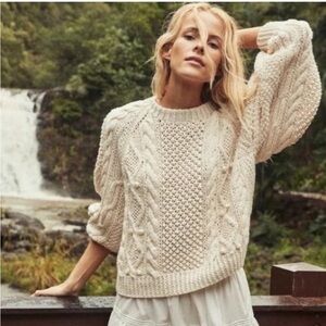 Doen Anchor Cream Cable Knit Sweater